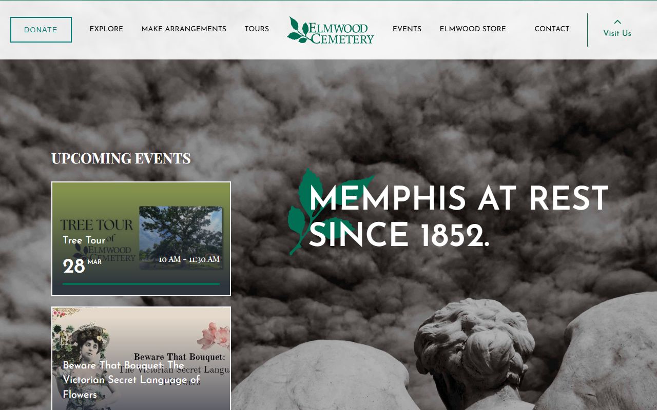 Memphis death records research at Elmwood Cemetery