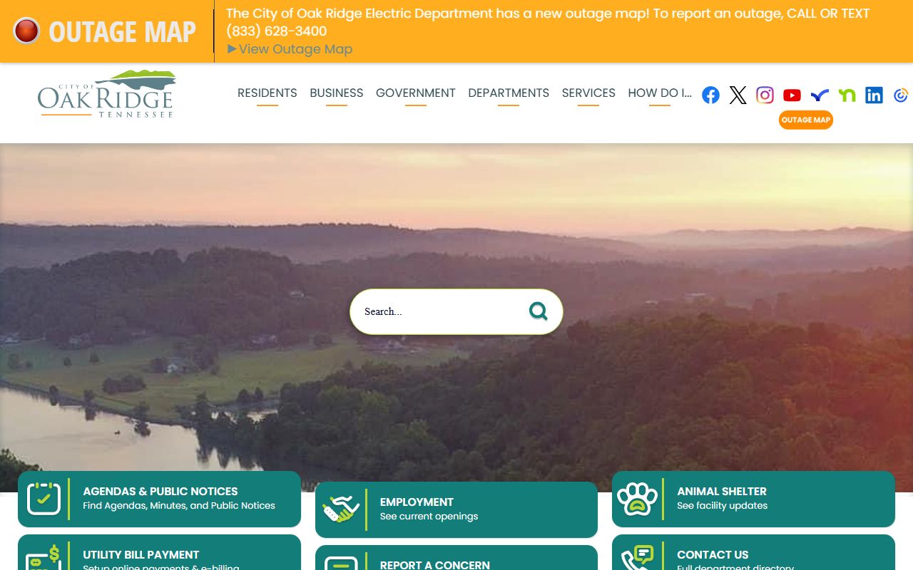 Oak Ridge death records support from the City of Oak Ridge official website