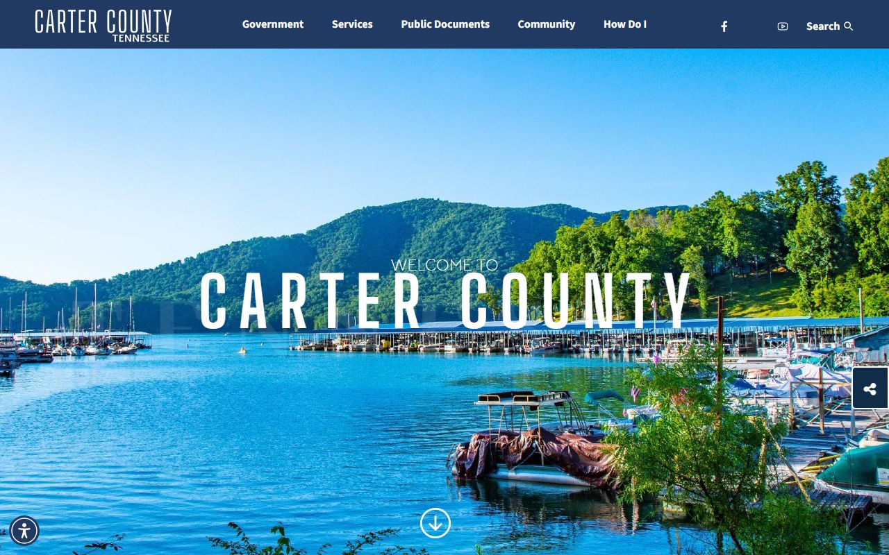 Carter County death records and the county government website