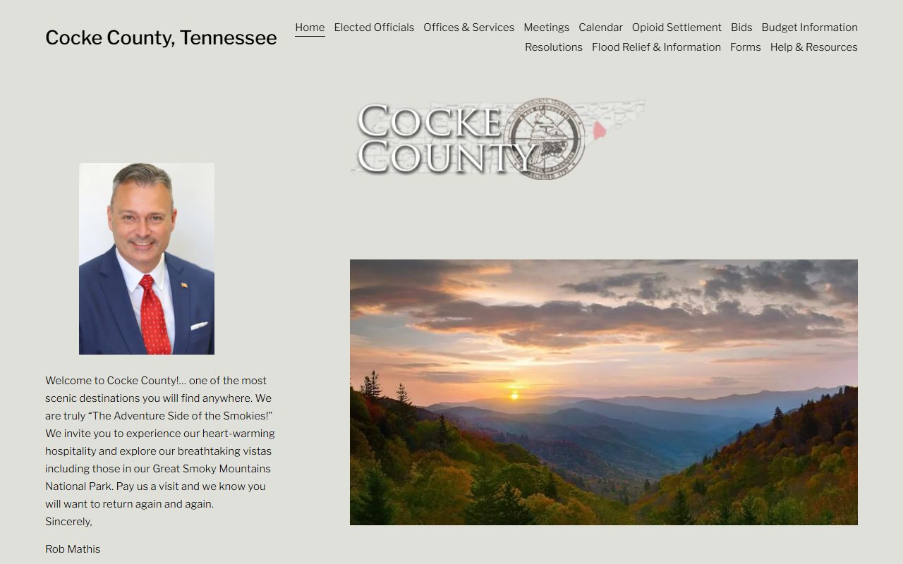 Cocke County death records county government website
