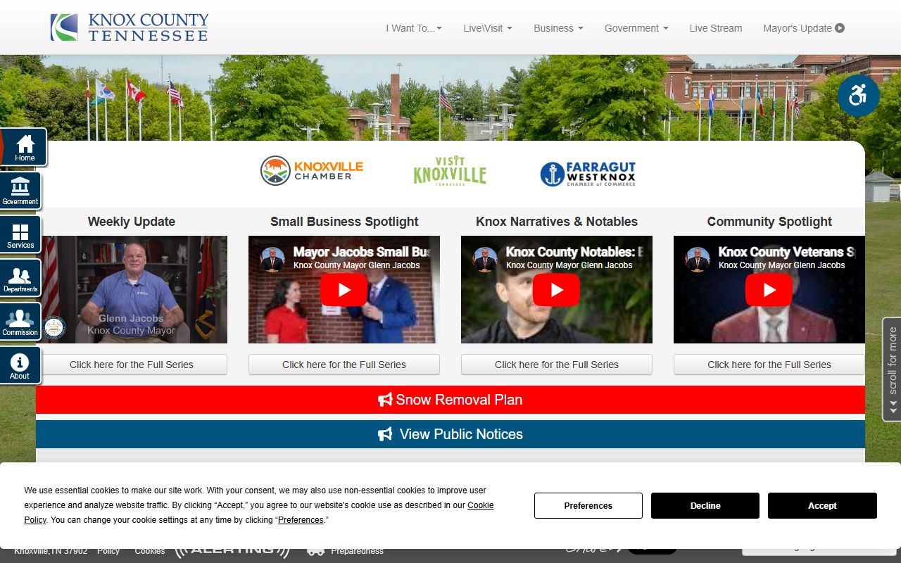Knox County death records support through the Knox County government portal