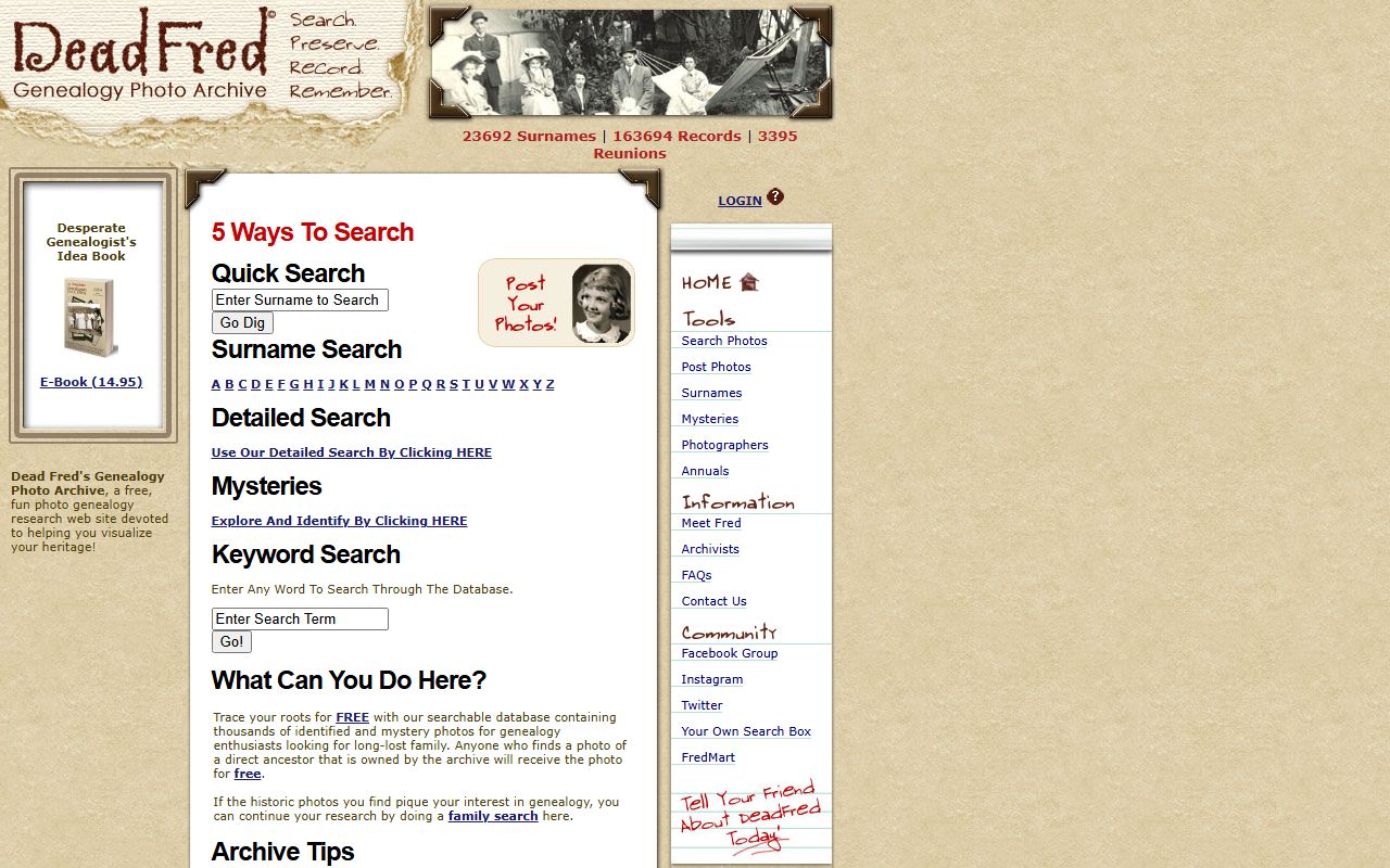 Tennessee death records family history support through the DeadFred genealogy photo archive